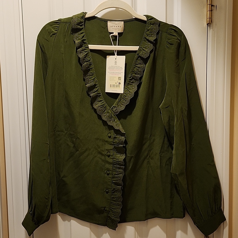 NWT Sezane Rosine Shirt Size 38/6 - Picture 5 of 13
